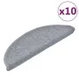 Alfombrillas de escalera 10 unidades gris claro 56x17x3 cm de vidaXL, Alfombrillas para escalones - Ref: Foro24-149741, Preci...