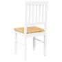 Sillas de comedor 2 unidades madera maciza de caucho blanco de , Sillas de comedor - Ref: Foro24-4102430, Precio: 107,31 €, D...