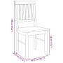Sillas de comedor 2 unidades madera maciza de caucho blanco de , Sillas de comedor - Ref: Foro24-4102430, Precio: 107,31 €, D...