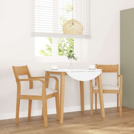 Sillas de comedor con cojines 2uds madera maciza natural caucho de , Sillas de comedor - Ref: Foro24-4102509, Precio: 217,63 ...