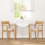 Sillas de comedor con cojines 2uds madera maciza natural caucho de , Sillas de comedor - Ref: Foro24-4102509, Precio: 217,63 ...