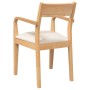 Sillas de comedor con cojines 2uds madera maciza natural caucho de , Sillas de comedor - Ref: Foro24-4102509, Precio: 217,63 ...