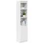 Aparador alto blanco 37,5x35x180 cm madera de ingeniería de , Aparadores - Ref: Foro24-861670, Precio: 86,01 €, Descuento: %