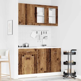 Mueble de cocina 4 piezas madera contrachapada madera vieja de , Armarios de cocina - Ref: Foro24-3328573, Precio: 278,20 €, ...