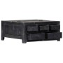 Mesa de centro madera maciza de mango negro 65x65x30 cm en Armarios y almacenamiento | Comprar online en Foru.es