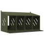 Nido para gallinas con 4 compartimentos de metal verde oliva de , Jaulas y habitáculos para animales pequeños - Ref: Foro24-8...