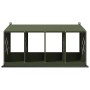 Nido para gallinas con 4 compartimentos de metal verde oliva de , Jaulas y habitáculos para animales pequeños - Ref: Foro24-8...