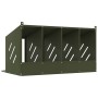 Nido para gallinas con 4 compartimentos de metal verde oliva de , Jaulas y habitáculos para animales pequeños - Ref: Foro24-8...