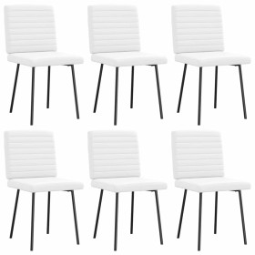 Sillas de comedor 6 uds cuero sintético blanco de , Sillas de comedor - Ref: Foro24-3315542, Precio: 252,66 €, Descuento: %