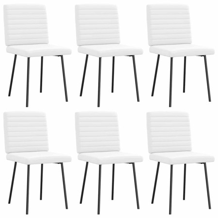 Sillas de comedor 6 uds cuero sintético blanco de , Sillas de comedor - Ref: Foro24-3315542, Precio: 252,66 €, Descuento: %