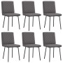 Sillas de comedor 6 unidades cuero sintético gris de , Sillas de comedor - Ref: Foro24-3315485, Precio: 251,27 €, Descuento: %