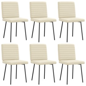 Sillas de comedor 6 unidades cuero sintético color crema de , Sillas de comedor - Ref: Foro24-3315537, Precio: 251,04 €, Desc...
