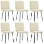 Sillas de comedor 6 unidades cuero sintético color crema de , Sillas de comedor - Ref: Foro24-3315537, Precio: 251,04 €, Desc...