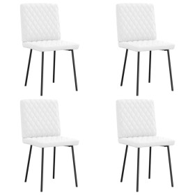Sillas de comedor 4 unidades cuero sintético blanco de , Sillas de comedor - Ref: Foro24-3315219, Precio: 168,57 €, Descuento: %