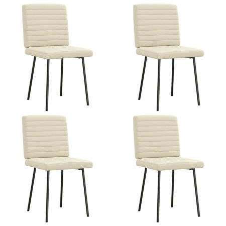 Sillas de comedor 4 unidades cuero sintético color crema de , Sillas de comedor - Ref: Foro24-3315267, Precio: 168,17 €, Desc...