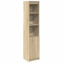 Aparador alto roble Sonoma 37,5x35x180 cm madera de ingeniería de , Aparadores - Ref: Foro24-861672, Precio: 86,68 €, Descuen...