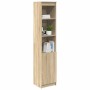 Aparador alto roble Sonoma 37,5x35x180 cm madera de ingeniería de , Aparadores - Ref: Foro24-861672, Precio: 86,68 €, Descuen...