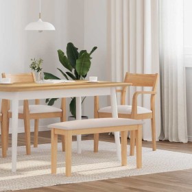 Banco 90 cm Madera Maciza Caucho de , Bancos de comedor y cocina - Ref: Foro24-4102594, Precio: 74,52 €, Descuento: %