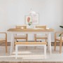 Banco 90 cm Madera Maciza Caucho de , Bancos de comedor y cocina - Ref: Foro24-4102596, Precio: 71,44 €, Descuento: %