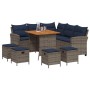 Set de sofás de jardín en forma de L con cojines 6 pzas gris de , Conjuntos de jardín - Ref: Foro24-3213544, Precio: 569,95 €...
