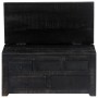 Mesa de centro madera maciza de mango negro 65x65x30 cm en Armarios y almacenamiento | Comprar online en Foru.es