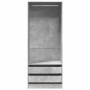 Armario de madera de ingeniería gris hormigón 80x50x200 cm de , Armarios roperos - Ref: Foro24-3307750, Precio: 145,38 €, Des...