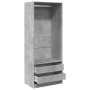 Armario de madera de ingeniería gris hormigón 80x50x200 cm de , Armarios roperos - Ref: Foro24-3307750, Precio: 145,38 €, Des...