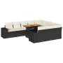 Set sofás jardín y cojines 10 pzas ratán sintético acacia negro de , Conjuntos de jardín - Ref: Foro24-3327423, Precio: 753,7...