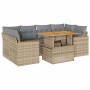 Set sofás jardín y cojines 6 pzas ratán sintético acacia beige de , Conjuntos de jardín - Ref: Foro24-3327454, Precio: 506,20...