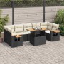 Set sofás jardín y cojines 8 pzas ratán sintético acacia negro de , Conjuntos de jardín - Ref: Foro24-3327570, Precio: 540,69...