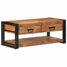 Mesa de centro madera maciza de acacia 90x50x38 cm de , Mesas de centro - Ref: Foro24-4016687, Precio: 243,69 €, Descuento: %