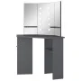 Tocador de esquina con LED gris 111x54x141,5 cm de vidaXL, Tocadores para dormitorios - Ref: Foro24-326532, Precio: 166,05 €,...