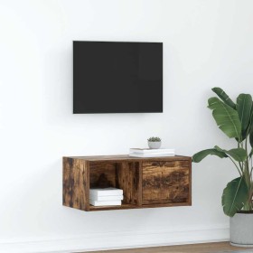 Mueble para TV madera contrachapada roble ahumado 60x31x25,5 cm de , Muebles TV - Ref: Foro24-861444, Precio: 38,85 €, Descue...
