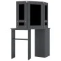 Tocador de esquina con LED gris 111x54x141,5 cm de vidaXL, Tocadores para dormitorios - Ref: Foro24-326532, Precio: 166,05 €,...