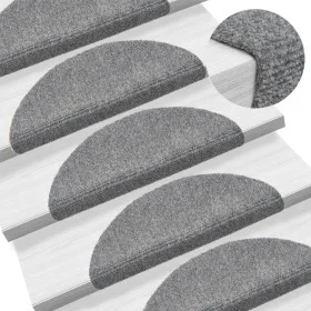 Alfombrillas de escaleras autoadhesivas 5 uds gris 56x17x3 cm de vidaXL, Alfombrillas para escalones - Ref: Foro24-149680, Pr...