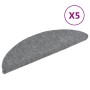 Alfombrillas de escaleras autoadhesivas 5 uds gris 56x17x3 cm de vidaXL, Alfombrillas para escalones - Ref: Foro24-149680, Pr...