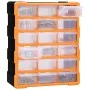 Multi-drawer organizer with 18 intermediate drawers 38x16x47 cm by vidaXL, Toolboxes - Ref: Foro24-149597, Price: 62,67 €, Di...