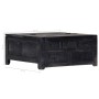 Mesa de centro madera maciza de mango negro 65x65x30 cm en Armarios y almacenamiento | Comprar online en Foru.es