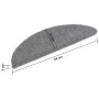 Alfombrillas de escaleras autoadhesivas 5 uds gris 56x17x3 cm de vidaXL, Alfombrillas para escalones - Ref: Foro24-149680, Pr...