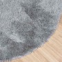 Alfombra de pelo largo NAVARRA gris plateado 160x160 cm de , Alfombras - Ref: Foro24-4102916, Precio: 35,30 €, Descuento: %
