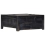 Mesa de centro madera maciza de mango negro 65x65x30 cm en Armarios y almacenamiento | Comprar online en Foru.es