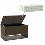 Cojines para exterior marrón 100x55x55,5 cm ratán sintético de , Cajas de almacenaje para exteriores - Ref: Foro24-4104142, P...