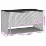 Cojines para exterior marrón 100x55x55,5 cm ratán sintético de , Cajas de almacenaje para exteriores - Ref: Foro24-4104142, P...