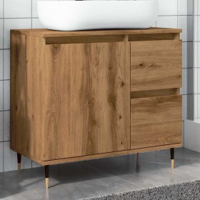 Armario de baño madera de ingeniería roble artisan 65x33x60 cm de , Tocadores de baño - Ref: Foro24-857224, Precio: 91,50 €, ...