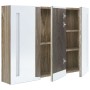 Mueble de baño con espejo LED color roble 89x14x62 cm de vidaXL, Tocadores de baño - Ref: Foro24-326529, Precio: 166,13 €, De...