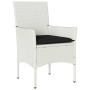 Set comedor jardín 5 pzas cojines ratán sintético vidrio blanco de , Conjuntos de jardín - Ref: Foro24-3278580, Precio: 354,3...
