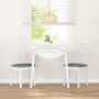 Sillas de comedor con cojines 2uds madera maciza blanco caucho de , Sillas de comedor - Ref: Foro24-4102405, Precio: 114,96 €...