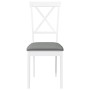 Sillas de comedor con cojines 2uds madera maciza blanco caucho de , Sillas de comedor - Ref: Foro24-4102405, Precio: 114,96 €...