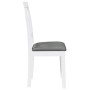 Sillas de comedor con cojines 2uds madera maciza blanco caucho de , Sillas de comedor - Ref: Foro24-4102405, Precio: 114,96 €...