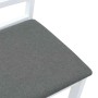 Sillas de comedor con cojines 2uds madera maciza blanco caucho de , Sillas de comedor - Ref: Foro24-4102405, Precio: 114,96 €...